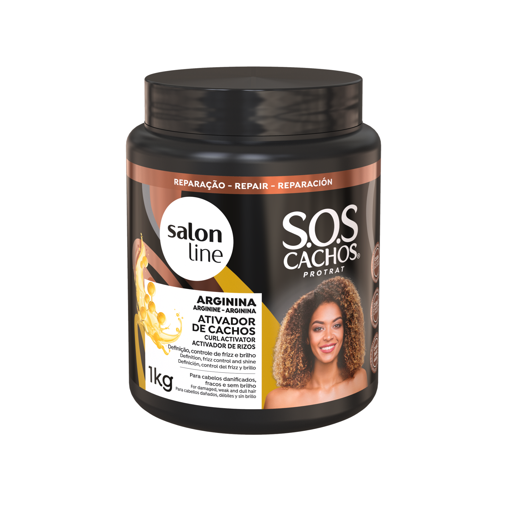 SOS Cachos Arginina Reconstrução Ativador, Haarcreme, Salon Line, 1kg