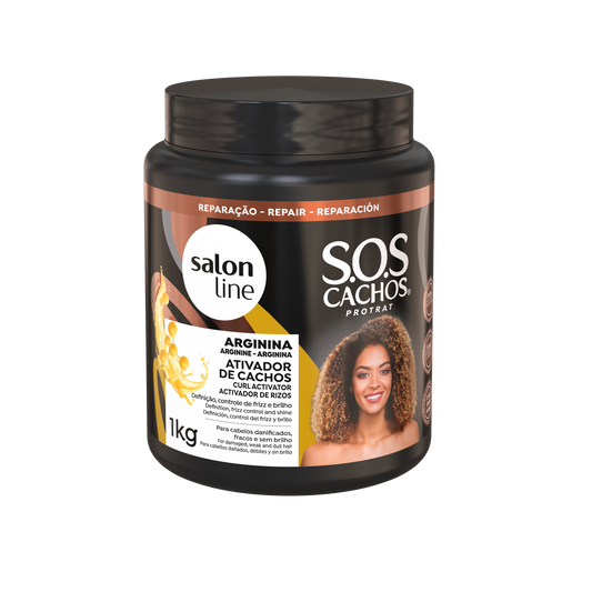 SOS Cachos Arginina Reconstrução Ativador, Haarcreme, Salon Line, 1kg