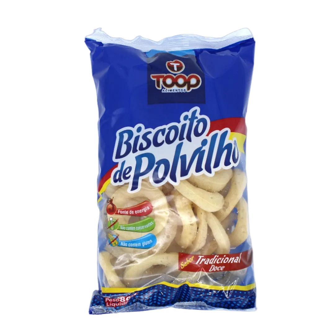 Biscoito Polvilho Doce, Maniok Chips Süss, TOOP, 80g