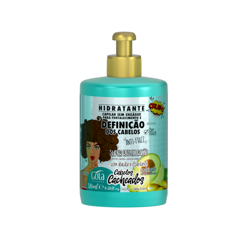 Creme Pentear Fortalecimento e Definicao, Kämmcreme, Gota Dourada, 320ml