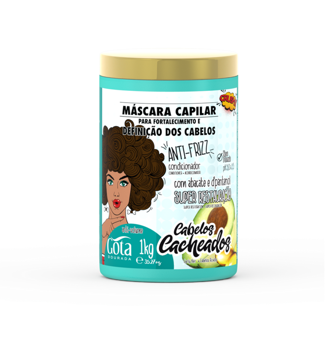 Mascara Fortalecimento e Definicao, Haarcreme, Gota Dourada, 1kg