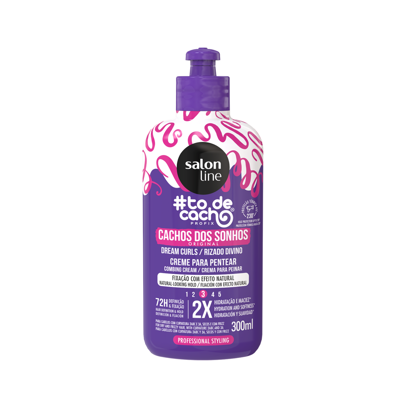 Cachos dos Sonhos Creme Pentear, Kämmcreme, Salon Line, 300ml