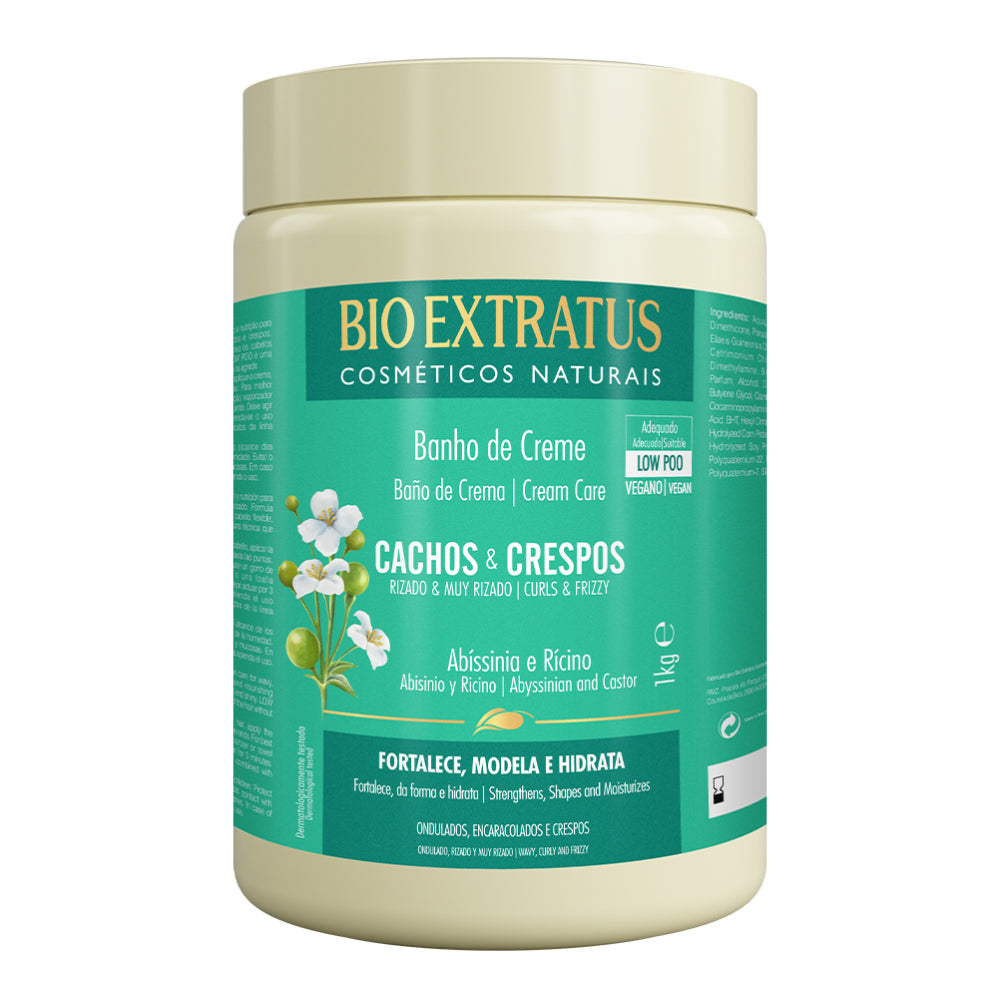 Cachos e Crespos Banho de Creme, Haarcreme, Bio Extratus