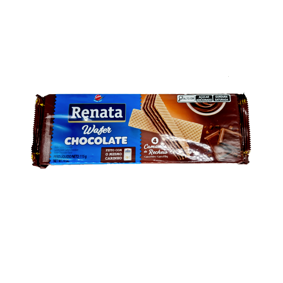 Bolacha Wafer de Chocolate, Schokoladenwaffel, Renata, 115g