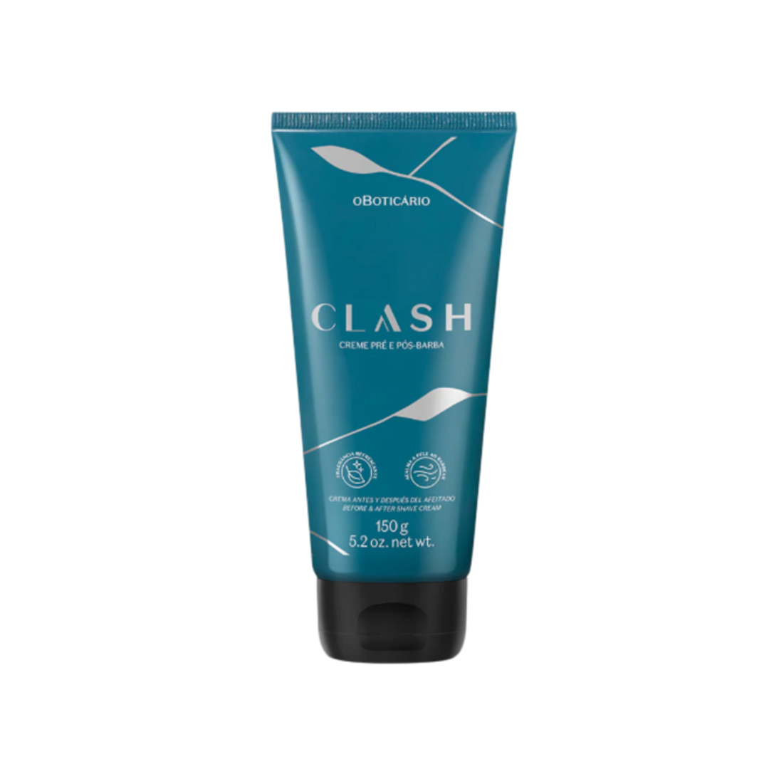 Clash Creme pre e pós Barba, Pre- und Aftershave-Creme, Boticário 150g