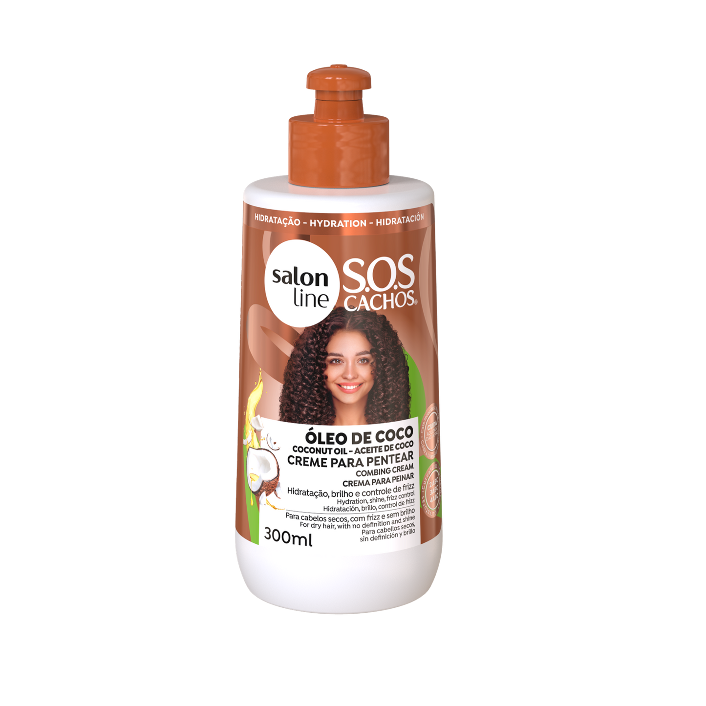 SOS Cachos Creme Pentear Coco, Haarcreme, Salon Line, 300ml
