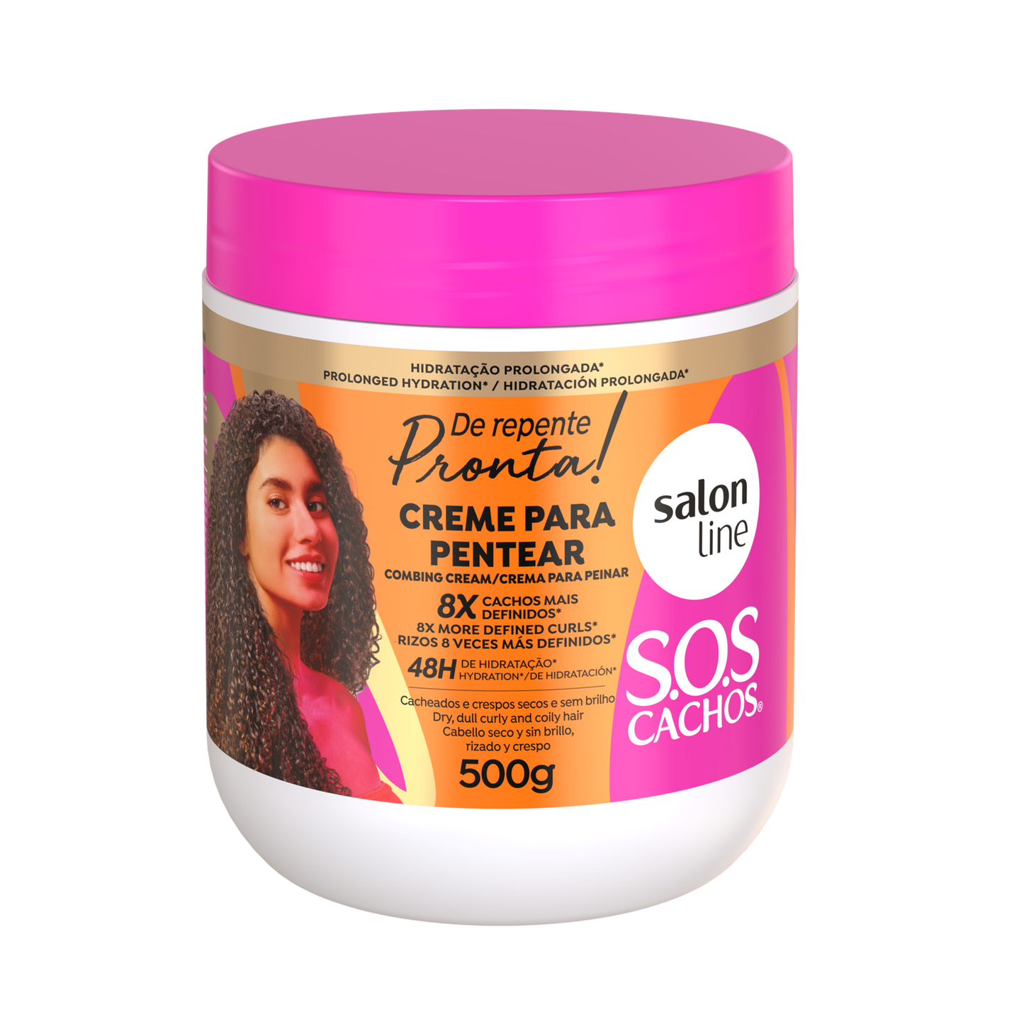 SOS Cachos De Repente Pronta Creme Pentear, Kämmcreme, Salon Line, 500g
