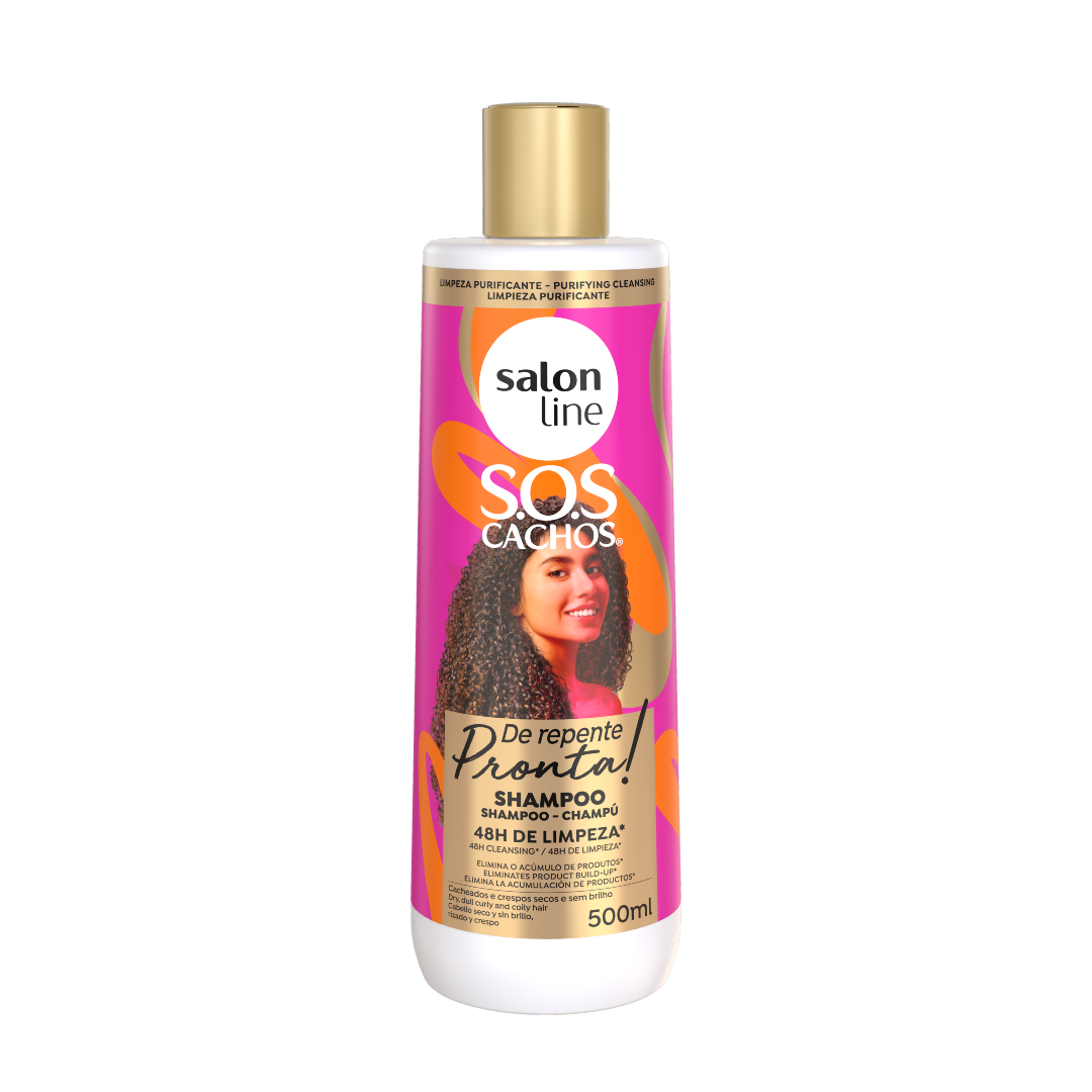 SOS Cachos De Repente Pronta Shampoo, Salon Line 500ml