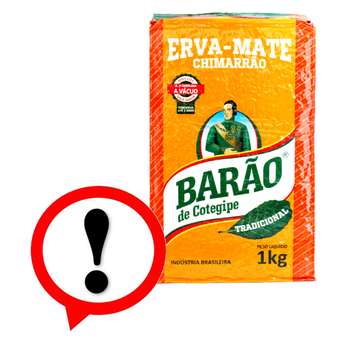 Erva Mate trad., Yerba Mate, Mate-Tee, Barão de Cotegipe 1kg (sem vacuo)