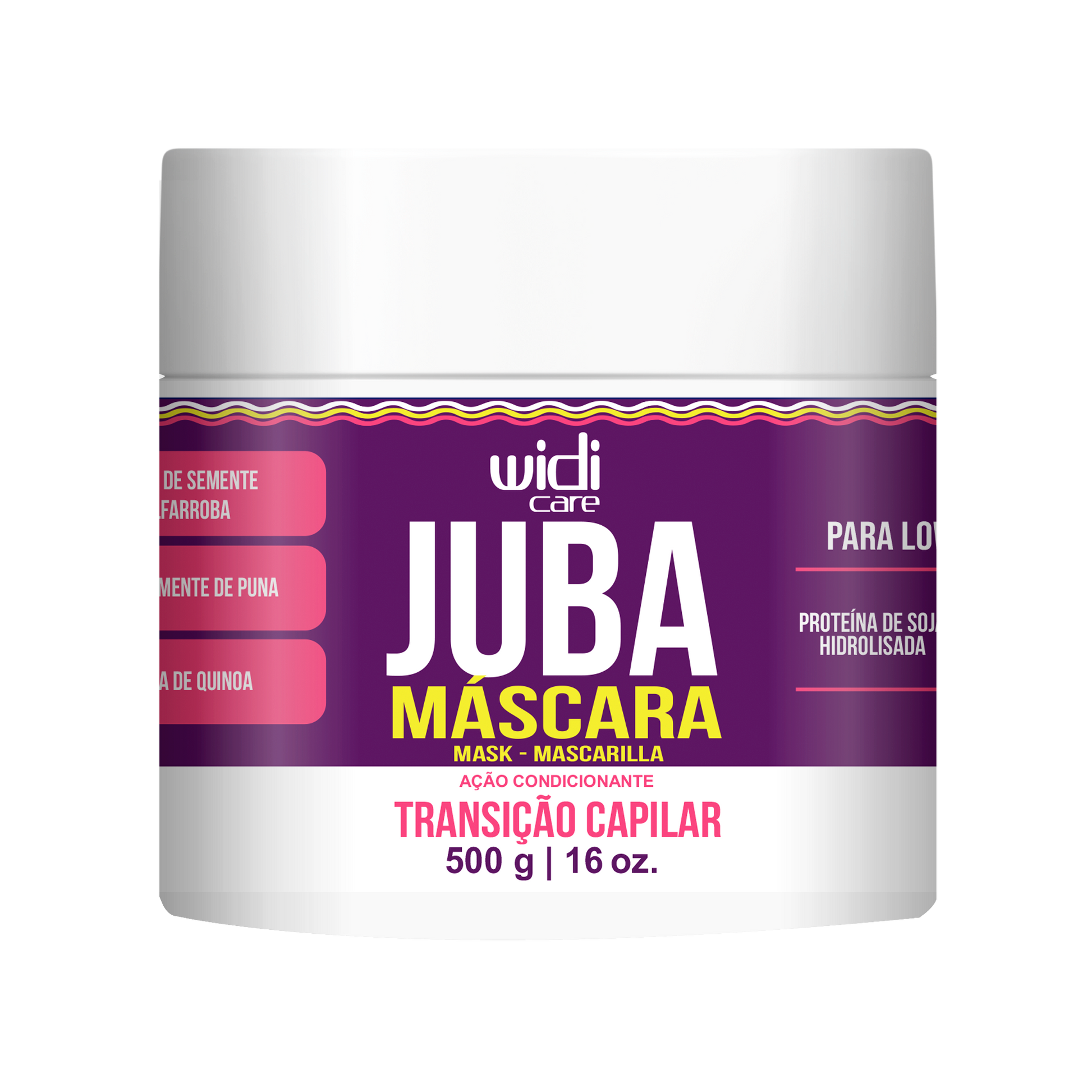 Juba Transicao Capilar Mascara, Haarmaske, Widi Care, 500g