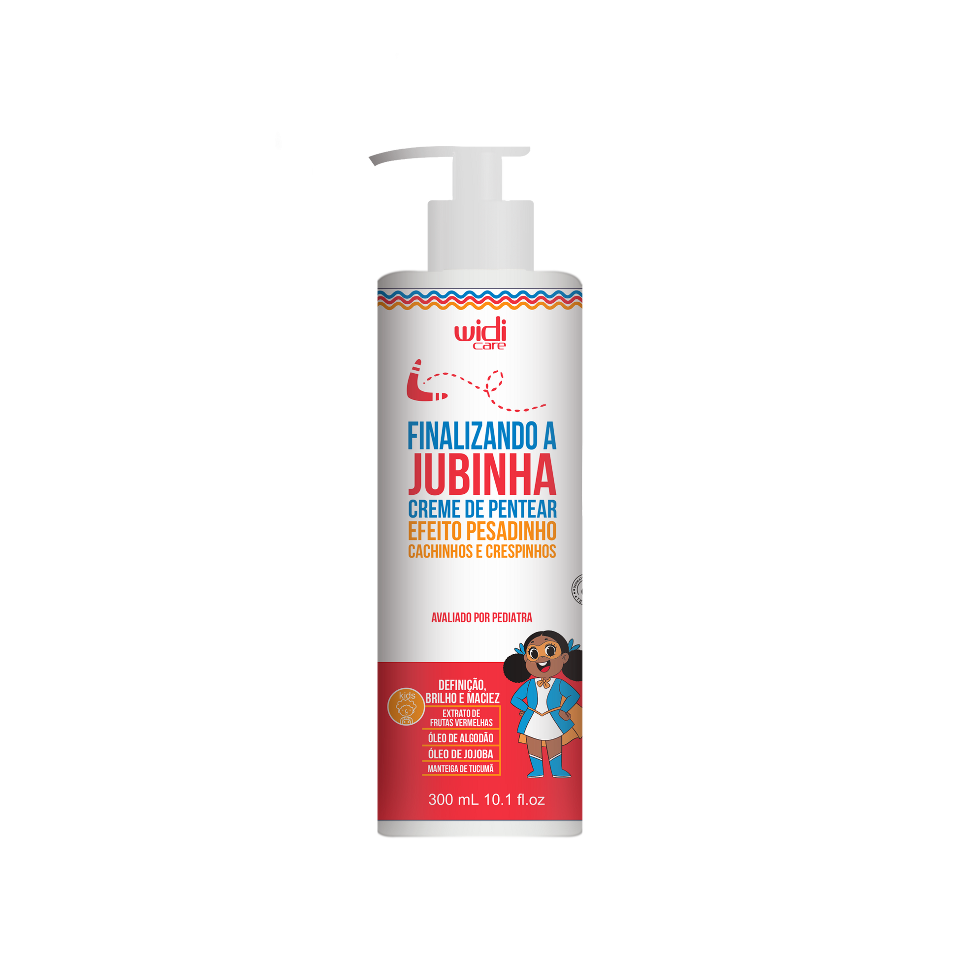 Jubinha Creme Pentear Efeito Pesadinho, Kämmcreme, Widi Care, 300ml