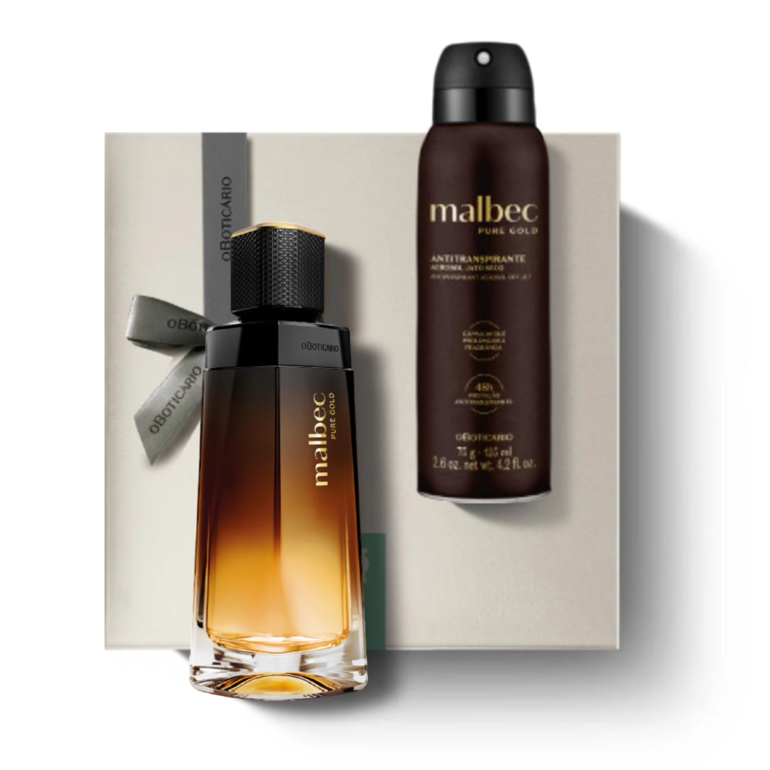 Malbec Pure Gold Desodorizante, Deo, Boticário 125ml