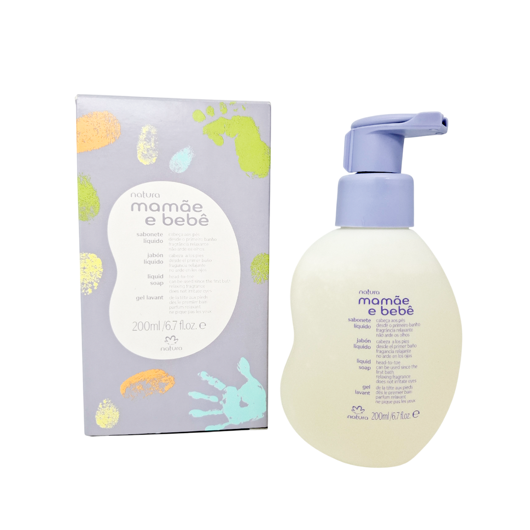 Sabonete Liq. Mamae e Bebe, Seife, Natura, 200ml