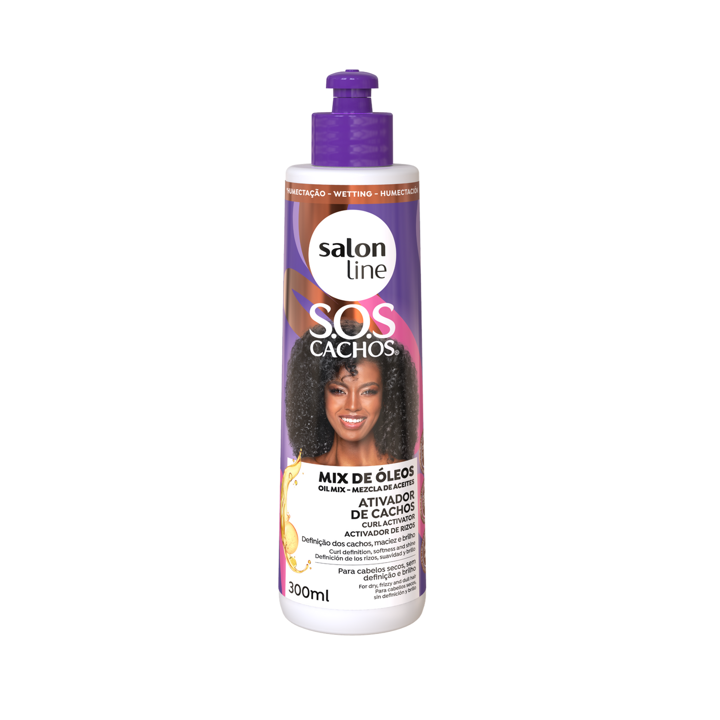 SOS Mix Óleos Nutritivo Ativador Cachos, Haarcreme, Salon Line, 300ml