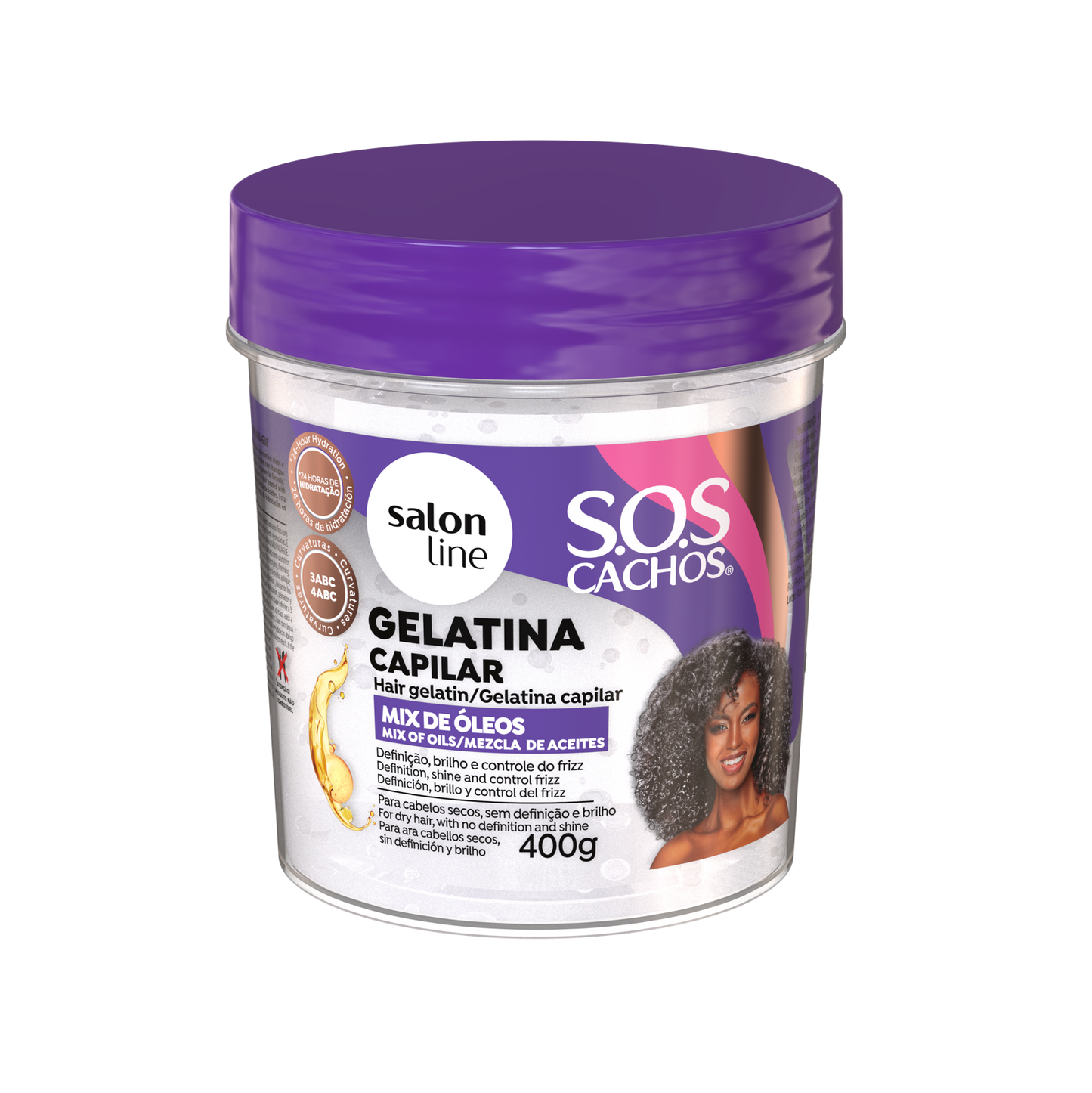 Mix Oleos Gelatina Aktivadora Cachos, Haargelatine, Salon Line, 400g