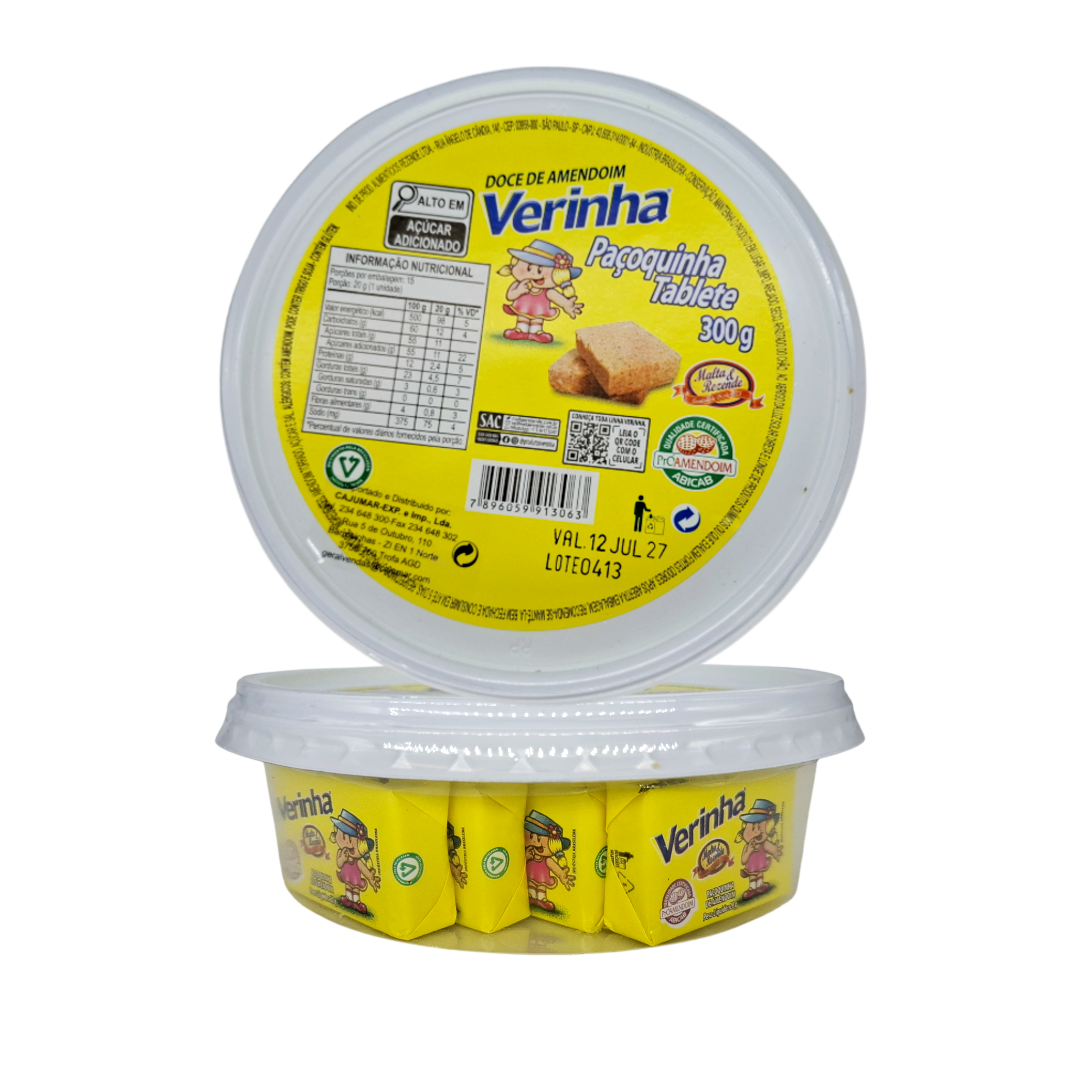 Pacoca, Feiner Erdnuss-Riegel, Verinha 300g
