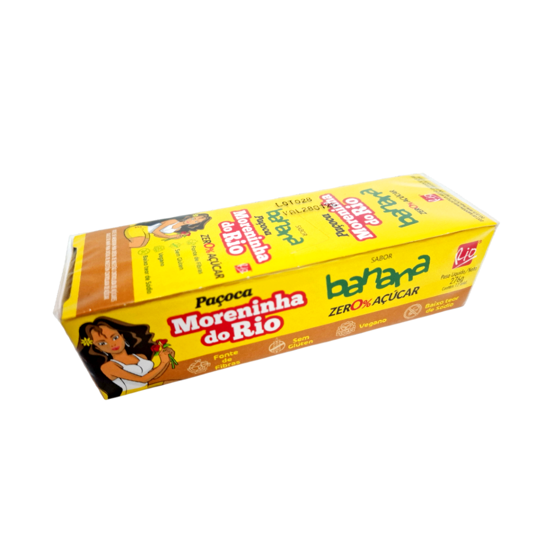 Pacoca de Banana Zero, Erdnussriegel mit Bananengeschmack, Moreninha do Rio, 276g