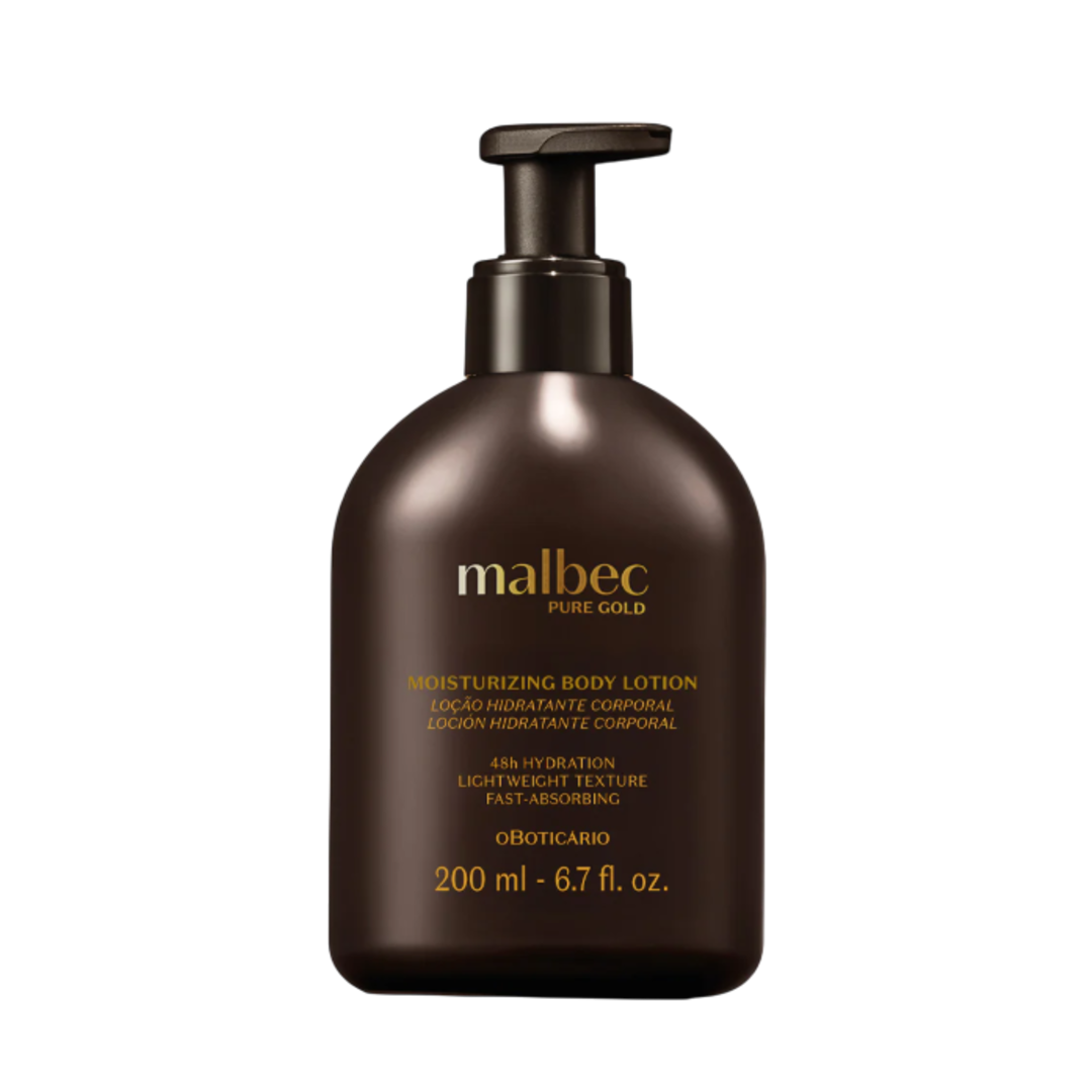 Malbec Pure Gold Locao Hidratante Corporal, Körpercreme, Boticário 200ml