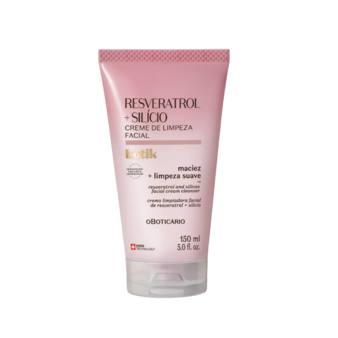 Creme de Limpeza Facial Resveratrol + Silício, Gesichtsreinigung, Boticario 150ml