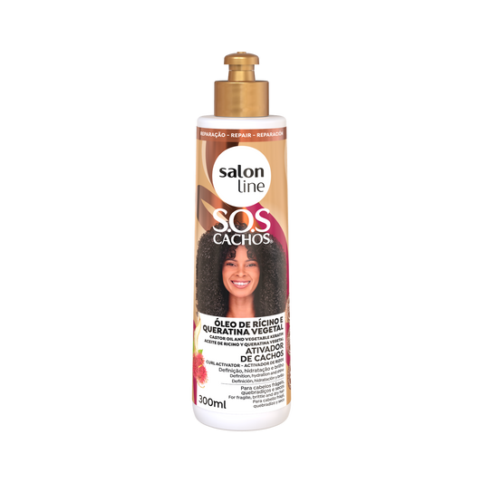 SOS Cachos Rícino Ativador, Haarcreme, Salon Line, 300ml
