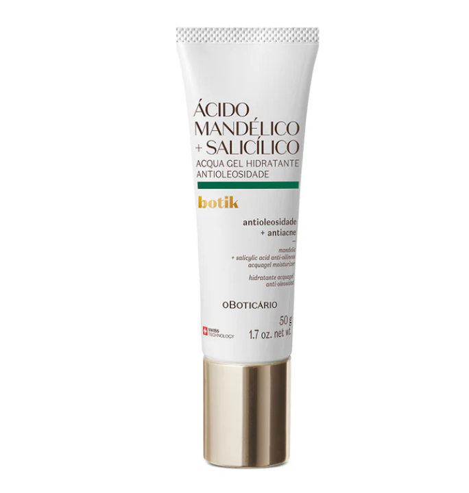 Botik Acquagel Antioleosidade Acido Mandelico + Salicilico, Gesichtsgel, Boticario, 50g