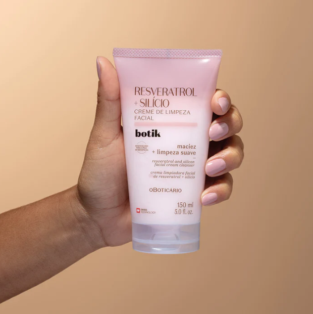 Creme de Limpeza Facial Resveratrol + Silício, Gesichtsreinigung, Boticario 150ml
