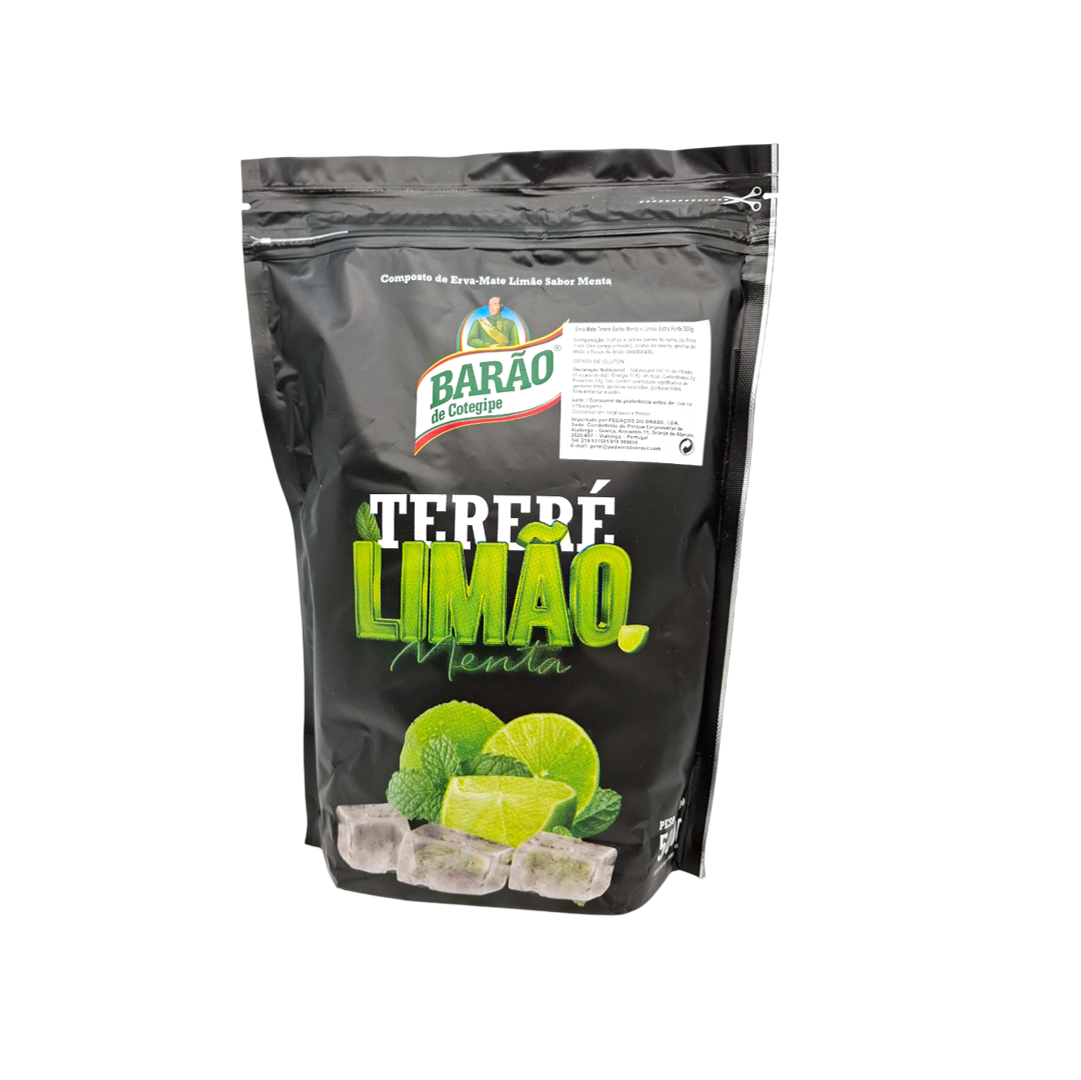 Tereré Limao Hortela forte, Mate-Tee Minze Limette, Barão de Cotegipe, 500g