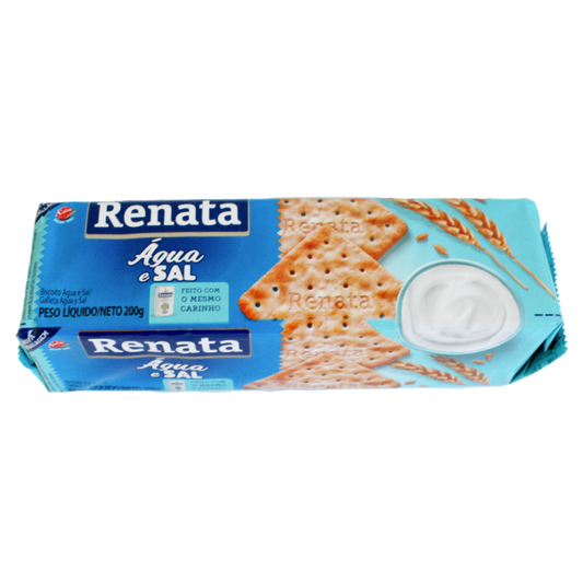 Biscoito Agua e Sal, Keks, galletitas, Renata, 170g