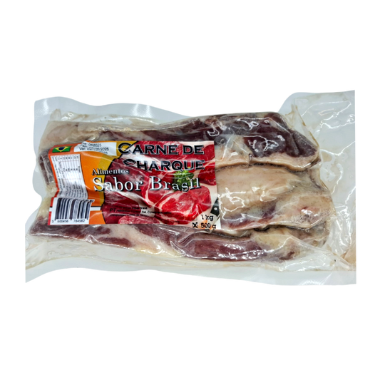 Carne Seca e Charque, Gesalzenes Trockenfleisch, Sabor Brasil, 500g