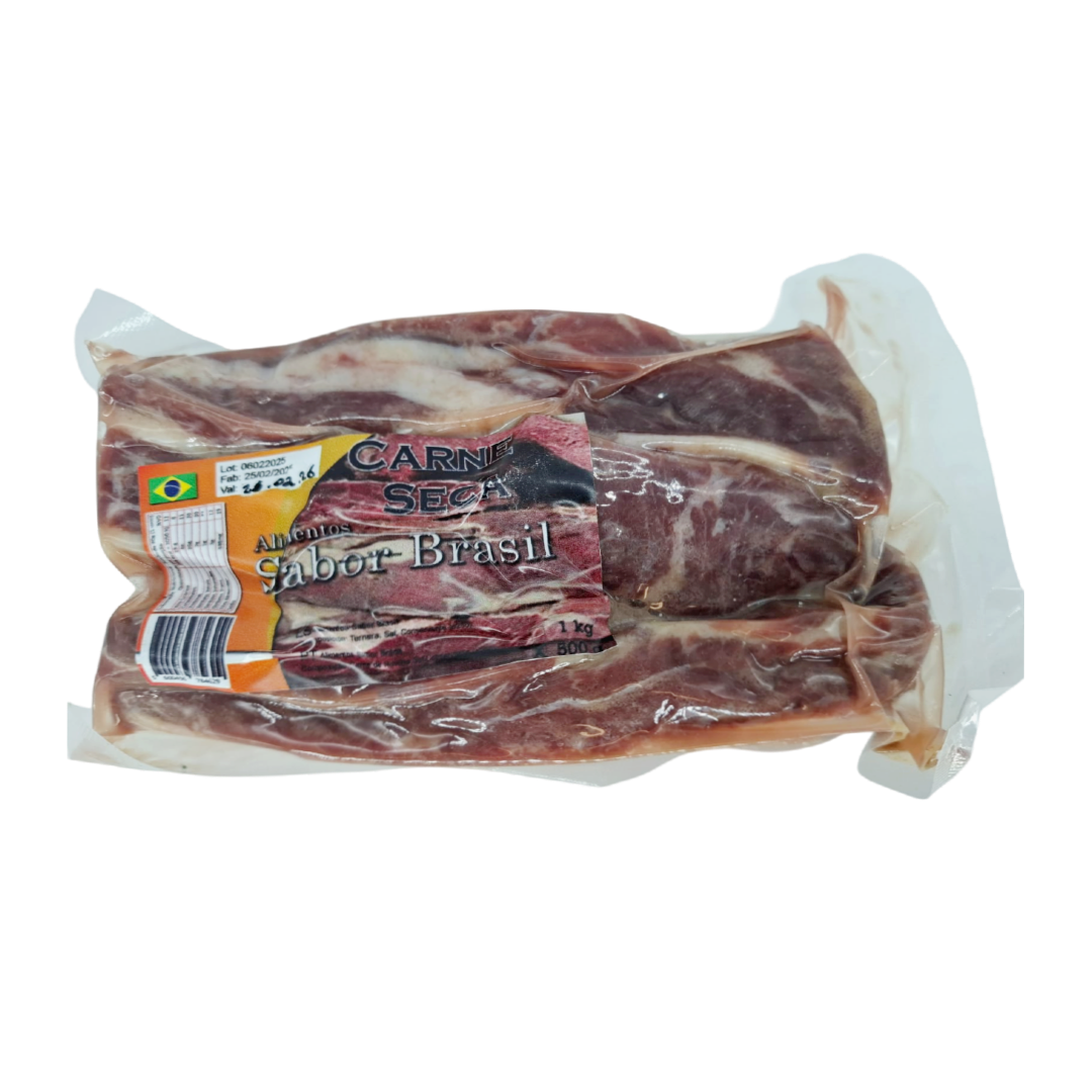 Carne Seca e Charque, Gesalzenes Trockenfleisch, Sabor Brasil, 500g