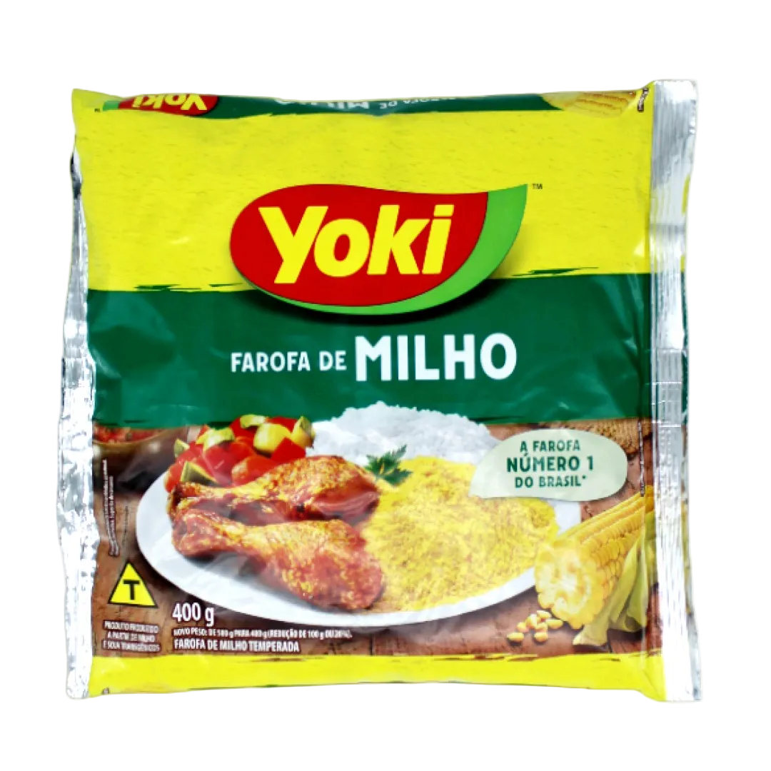 Farofa Milho, Gewürztes Maismehl, Yoki, 400g