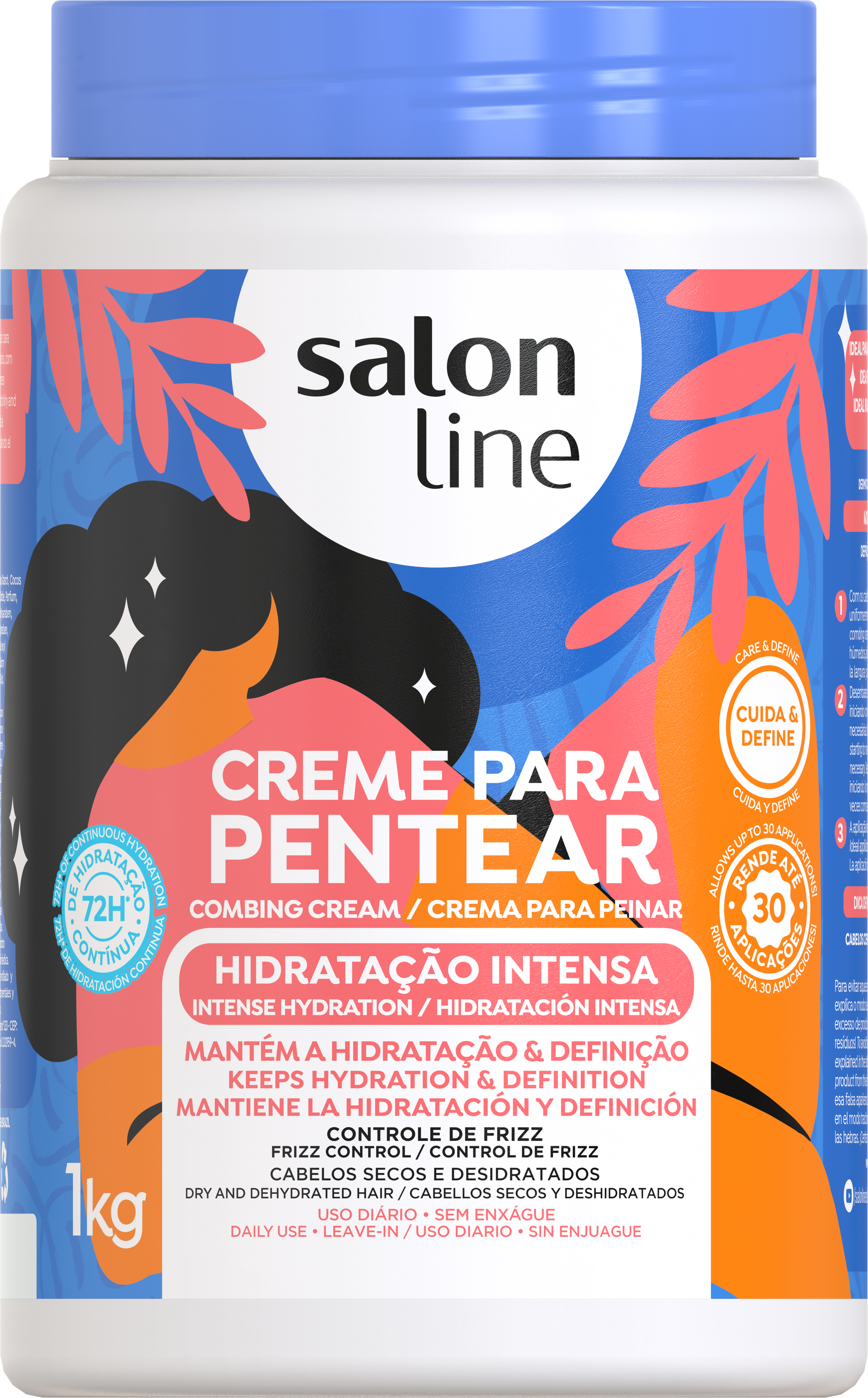Hidratacao Intensa Creme Pentear, Kämmcreme, Salon Line, 1kg
