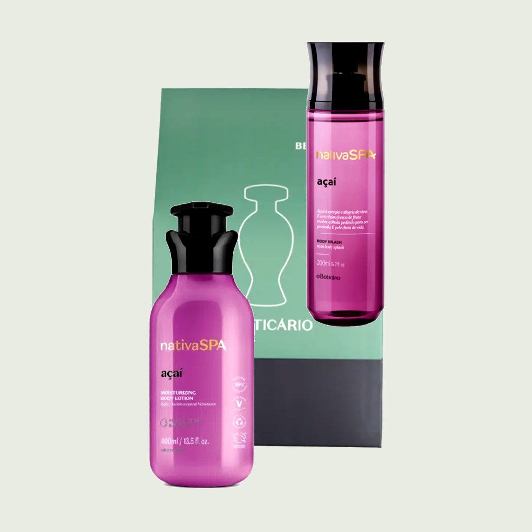 Kit NSPA Locao e Splash Acai,Lotion u. Body Splash, Boticario