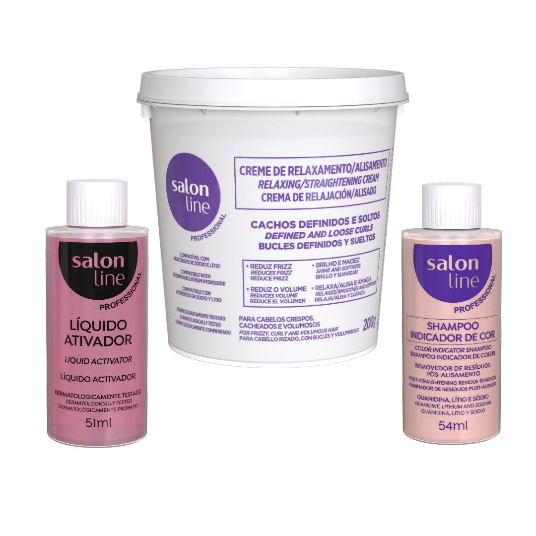 Creme Relaxamento Oleo Coco e Oleo Avela, reduziert Haarlocken, Salon Line 200g