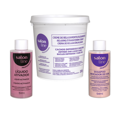Creme Relaxamento Oleo Coco e Oleo Avela, reduziert Haarlocken, Salon Line 200g