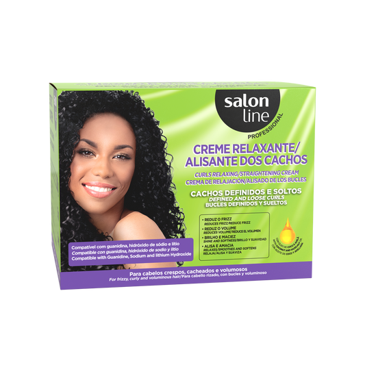 Creme Relaxamento Oleo Coco e Oleo Avela, reduziert Haarlocken, Salon Line 200g