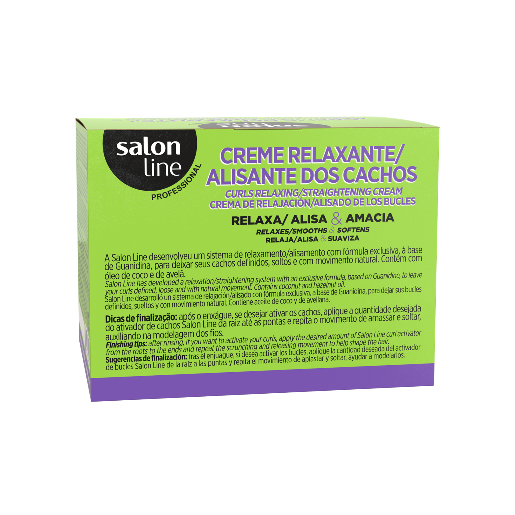 Creme Relaxamento Oleo Coco e Oleo Avela, reduziert Haarlocken, Salon Line 200g