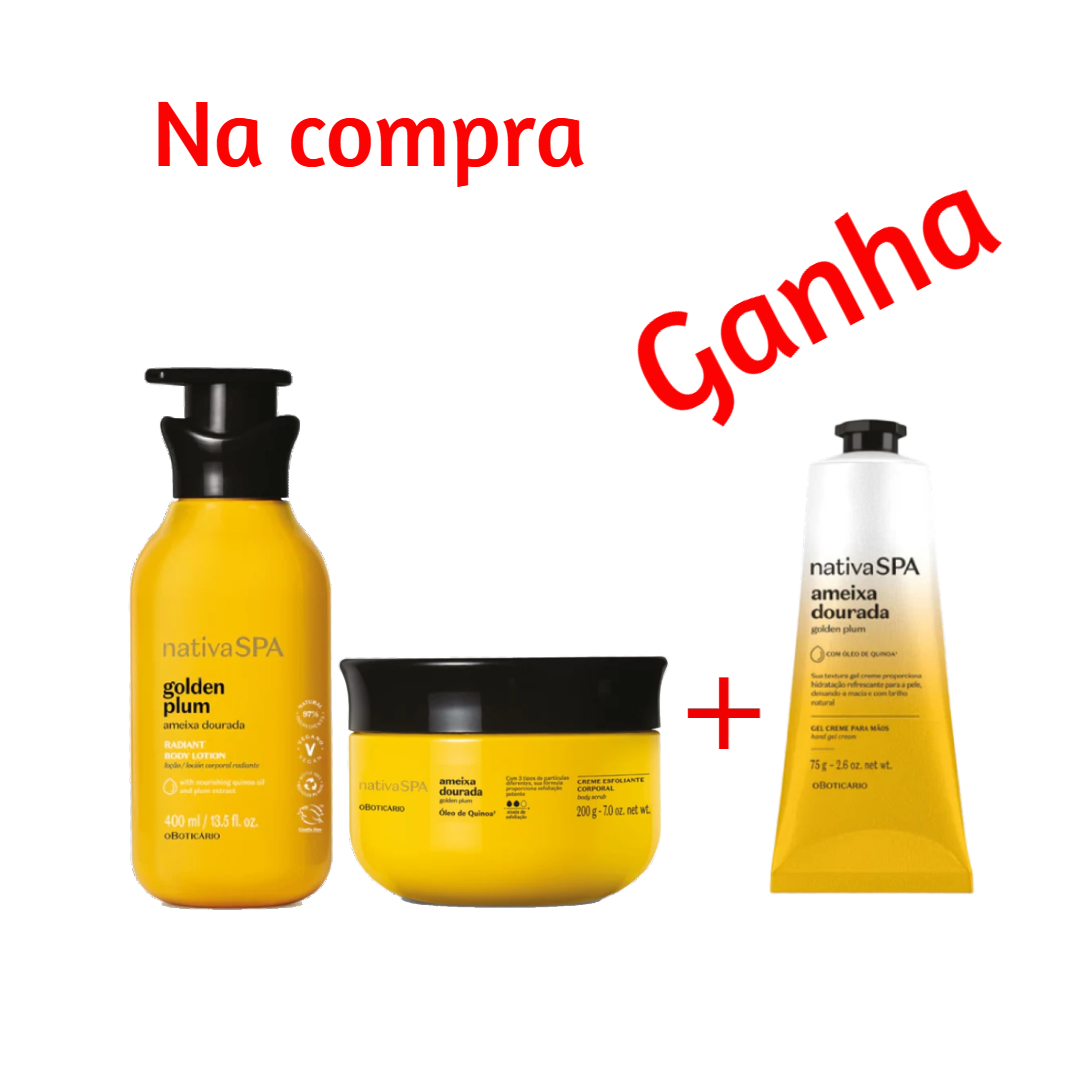 Kit NSPA Ameixa Dourada, Set goldene Pflaume, Boticário