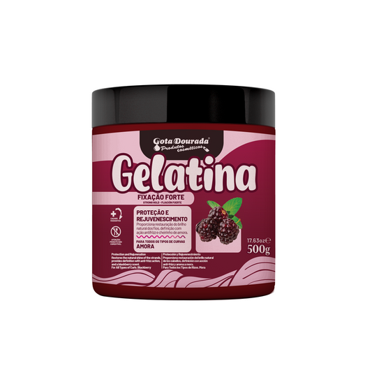 Gelatina Capilar Amora, Haargel, Gota Dourada, 500g