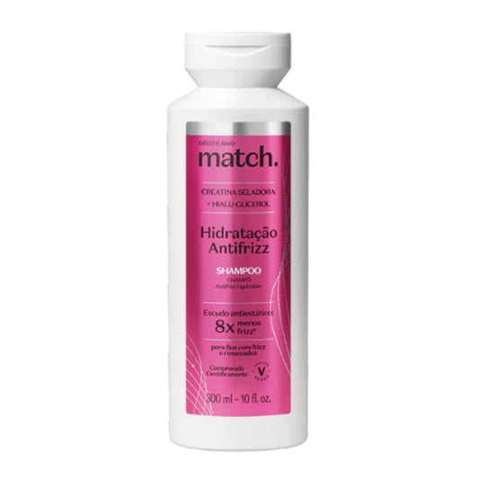Match Hidratacao Antifrizz Shampoo, Boticario 300ml
