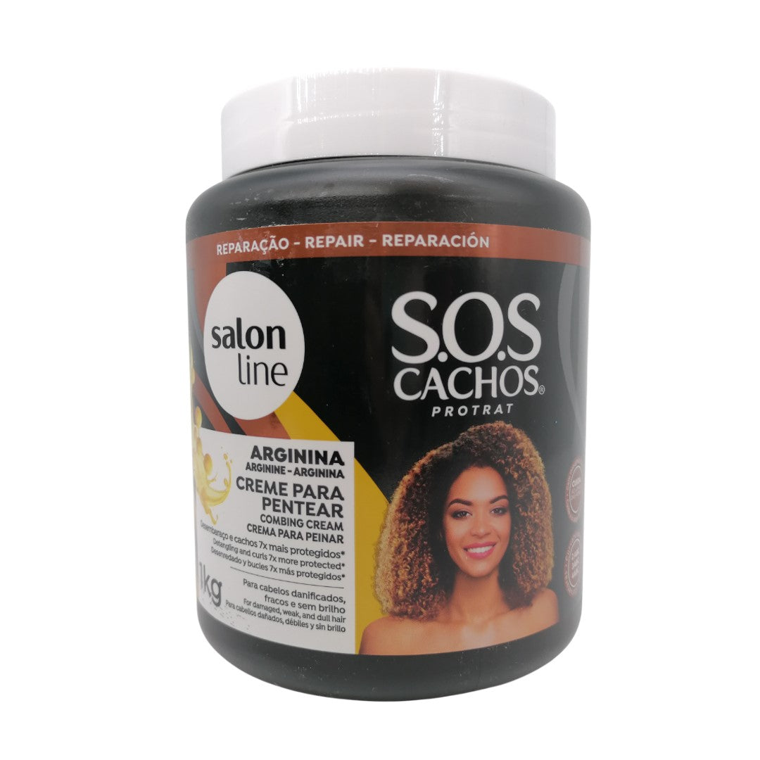 Arginina Creme Pentear Cachos, Haarcreme, Salon Line, 1kg