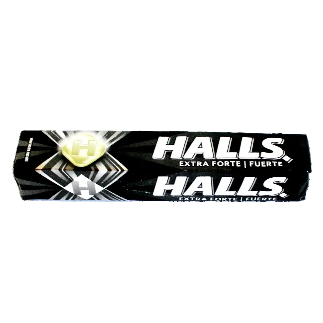 Bala Menta preta, Bonbon Extra starker Geschmack, Halls, 27,5g