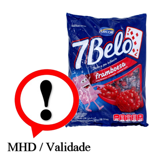 Bala Framboesa, Bonbon kaubar Himbeergeschmack, 7 Belo, 500g
