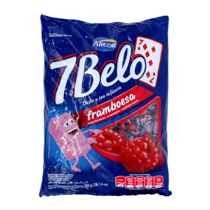 Bala Framboesa, Bonbon kaubar Himbeergeschmack, 7 Belo, 500g
