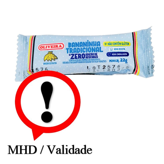 Bananinha Cremosa Zero, Bananenriegel Zero, Oliveira, 22g