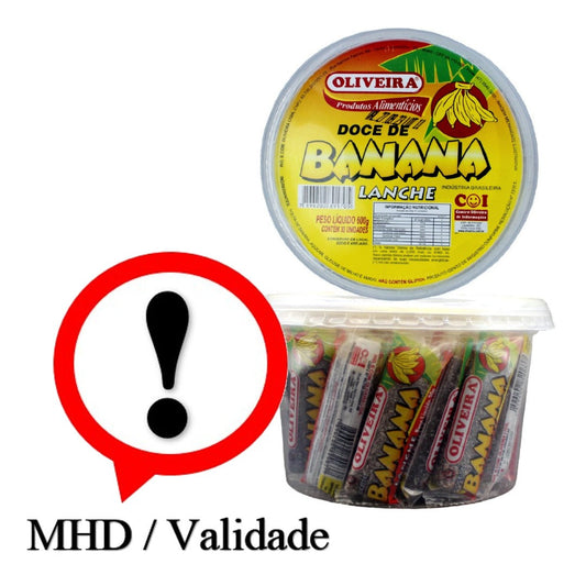Doce Banana Lanche, Bananenriegel, Oliveira, 600g
