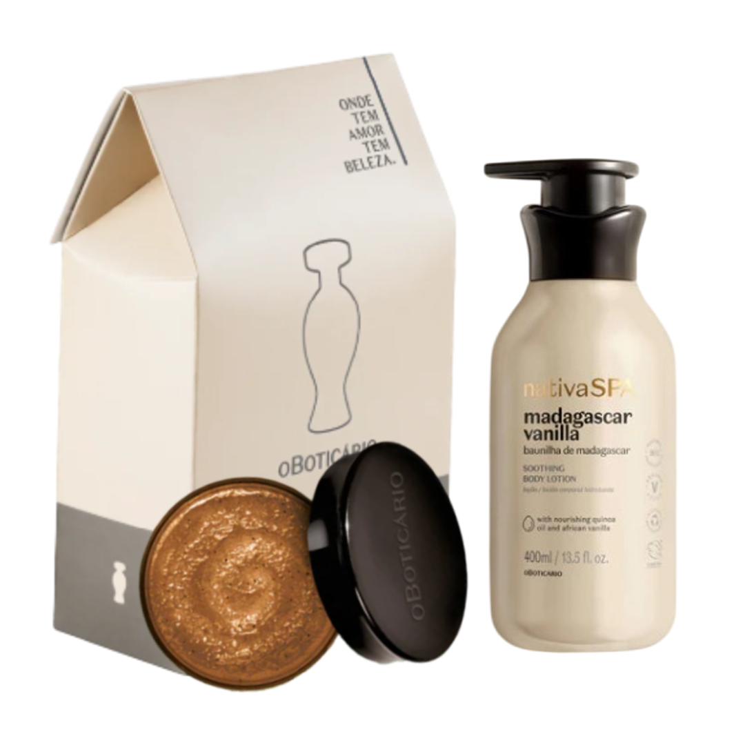 Kit NSPA Esfoliante e Locao, Set Zucker-Peeling u. Körpercreme, Boticario