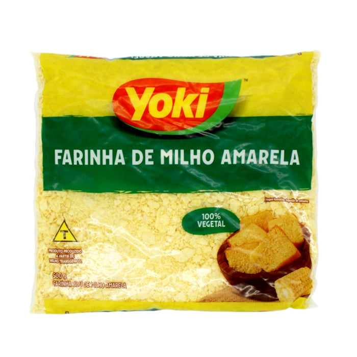 Farinha Milho Biju, farinha de milho em flocos, Yoki, 500g