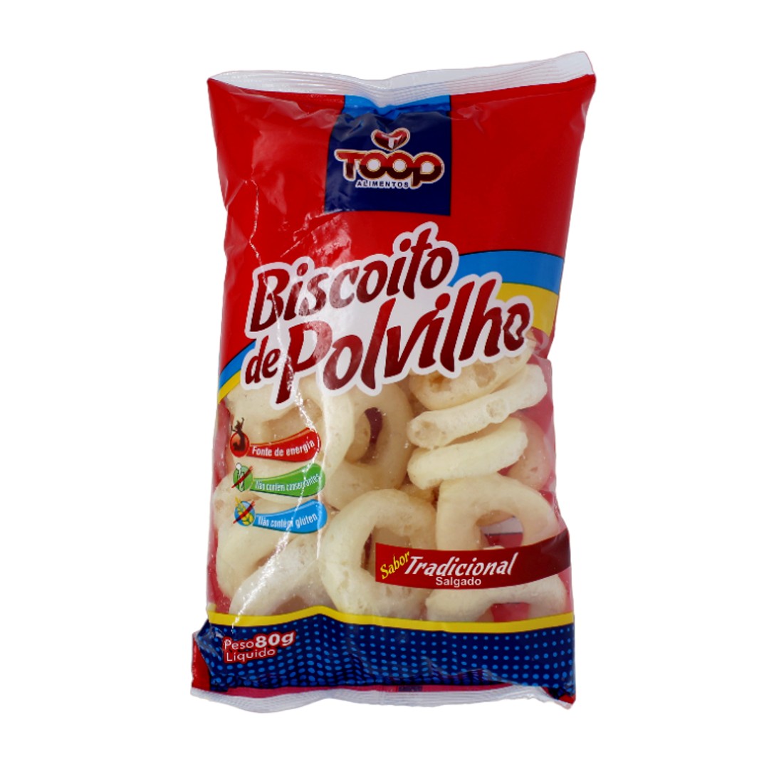 Biscoito Polvilho salgado, Maniok Chips, TOOP, 80g