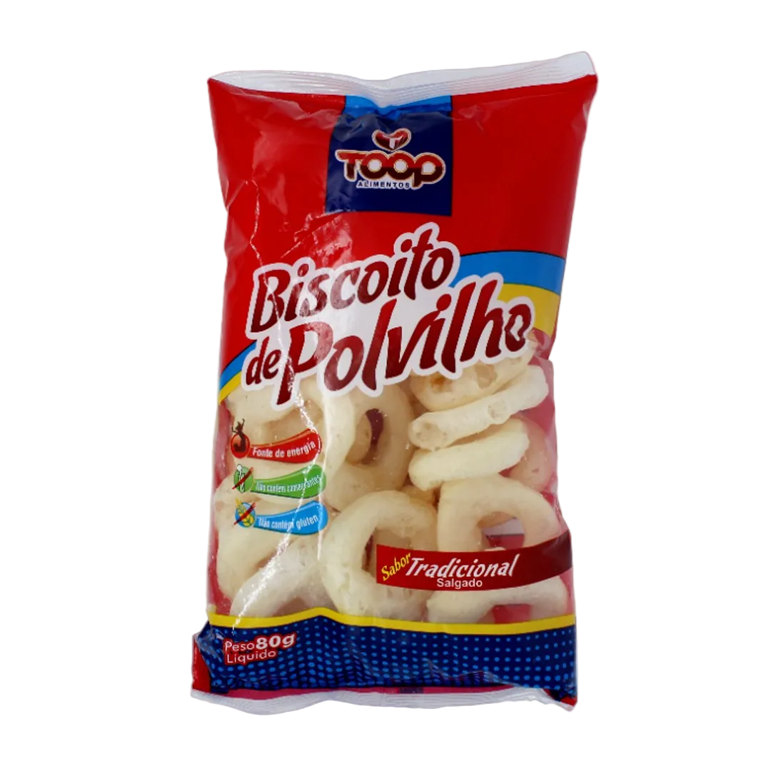 Biscoito Polvilho salgado, Maniok Chips, TOOP, 80g